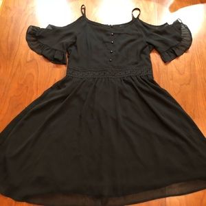 3/$25 Beauty and the Beast Black Button Lace Dress